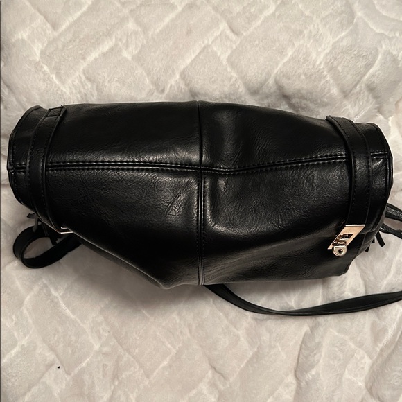 MMS Design Studio Black Crossbody Bag with Gold Accents. - Picture 10 of 10